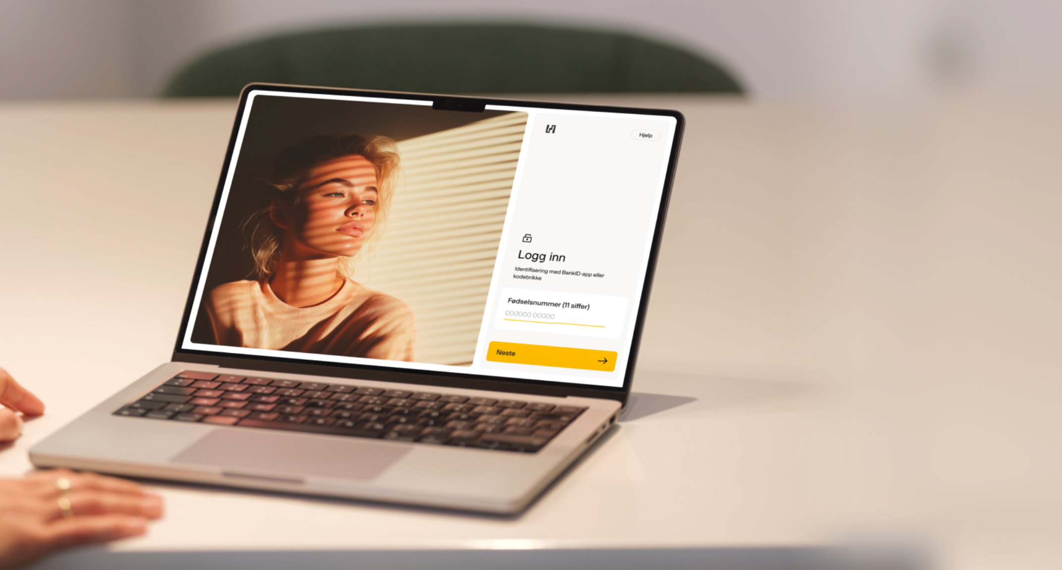 Bilde som viser Heder Bank sin nettside