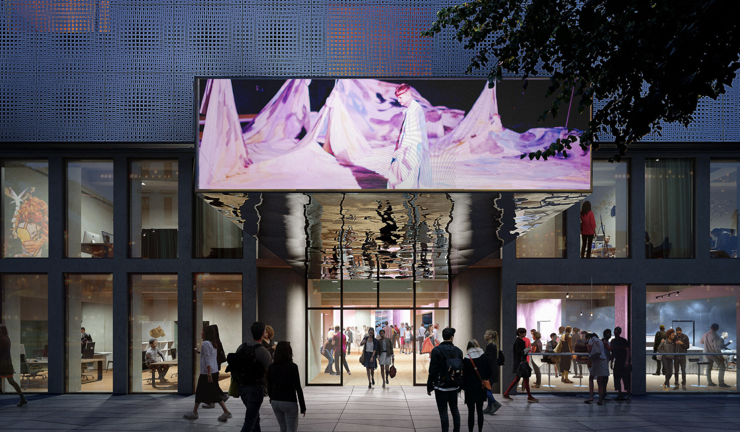 En illustrasjon som viser hvordan Sentralbadet kan se ut 